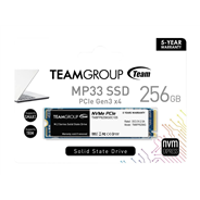 TeamGroup  256GB 3D NAND TLC NVMe 1.3 PCIe Gen3x4 M.2 2280 MP33 Read/Write up to 1,600/1,000 MB/s TM8FP6256G0C101